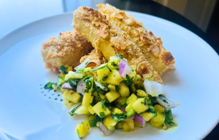 Coconut-Crusted Fish or Tofu with Pineapple Salsahttps://healthyhive.online/